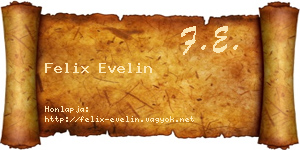 Felix Evelin névjegykártya